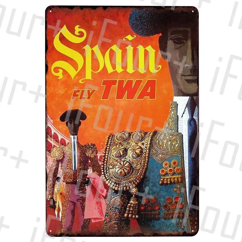 Испанская металлическая пластина фотосессия металлический винтажный Декор знак