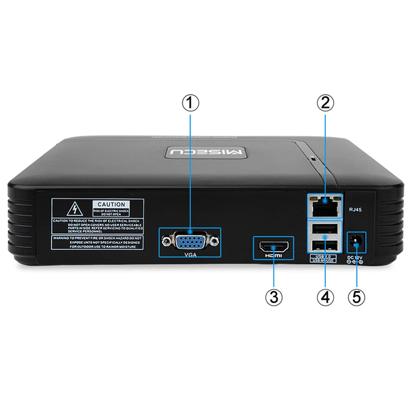 Мини видеорегистратор Techage H.265 Full HD P2P 8 каналов 5 Мп 16 1080P детектор движения ONVIF IP