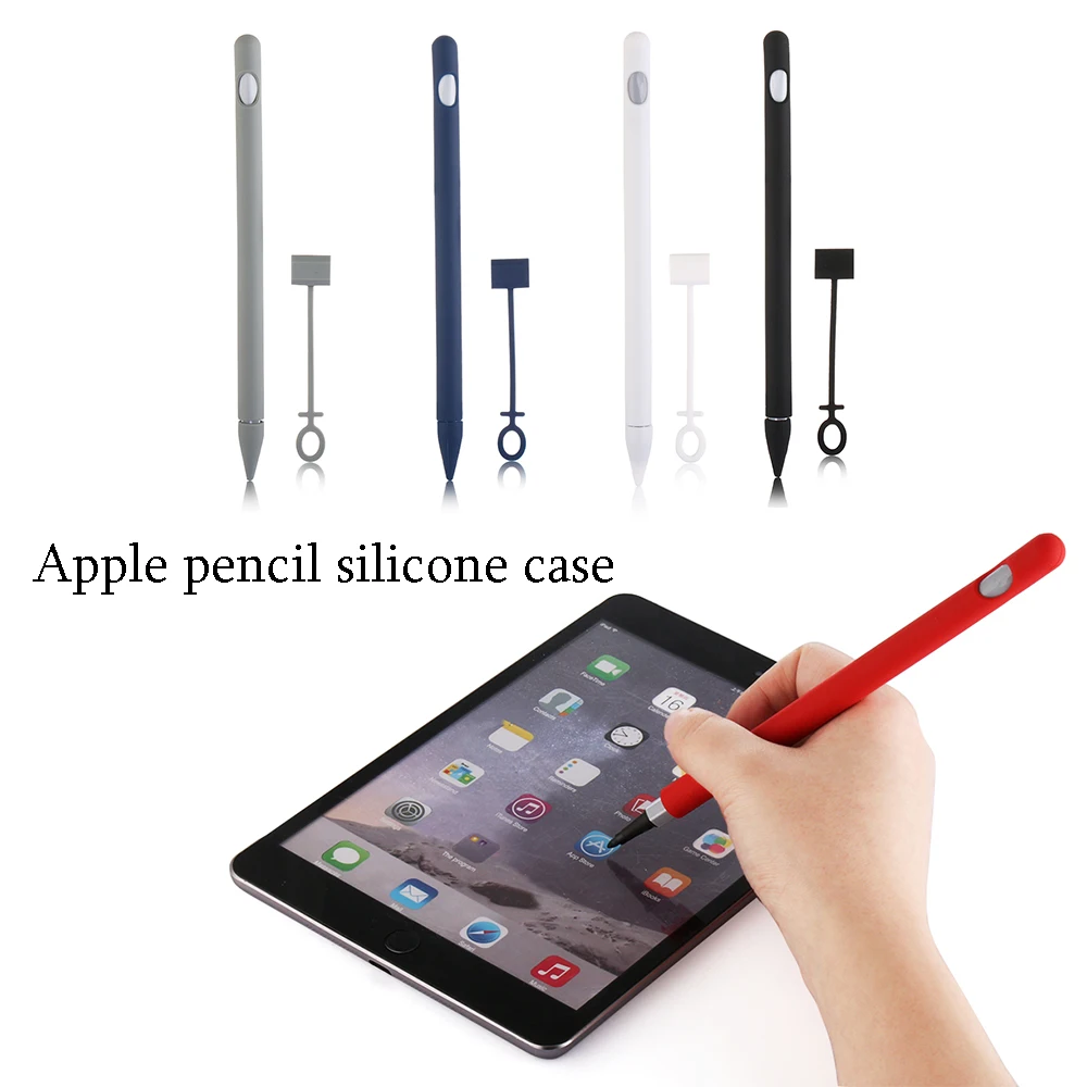 Цветной мягкий силиконовый стилус для Apple пенал защитный чехол iPad