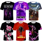 Новая рубашка для мальчиков Fortnite, летняя популярная Повседневная футболка с круглым вырезом и коротким рукавом, одежда для маленьких девочек с 3D рисунками, футболки
