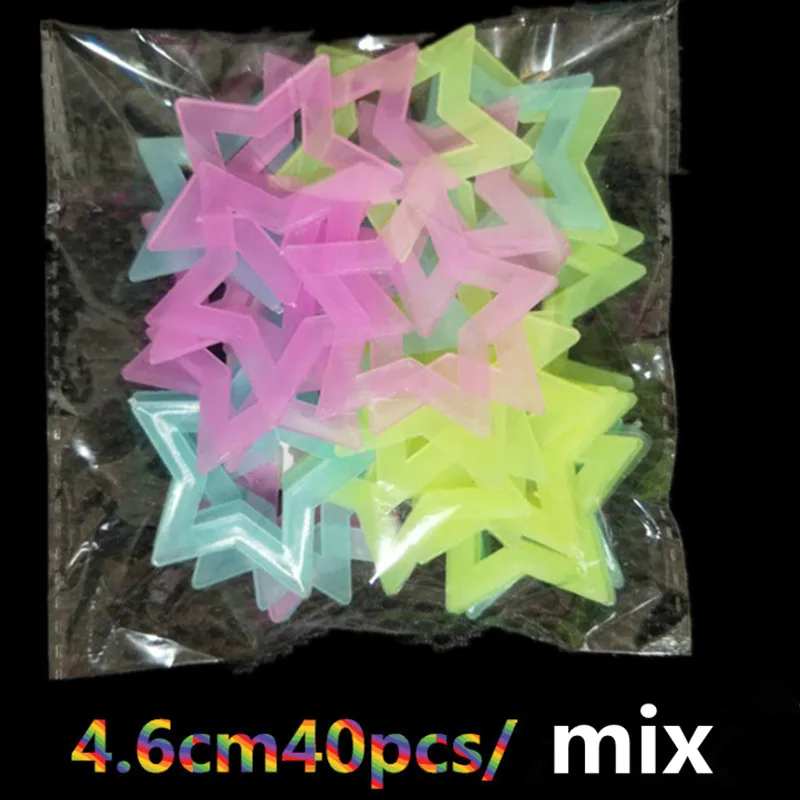 40-100PC3D с изображением луны и звезд земля светится в темноте наклейки на стену