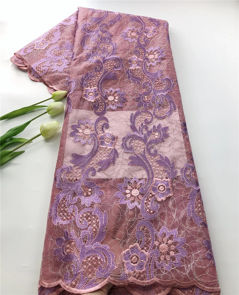 

MIQIER High Quality African nigerian tulle Lace Fabric fabric with sequins guipure lace fabric Embroidery Gauze nigerian dress