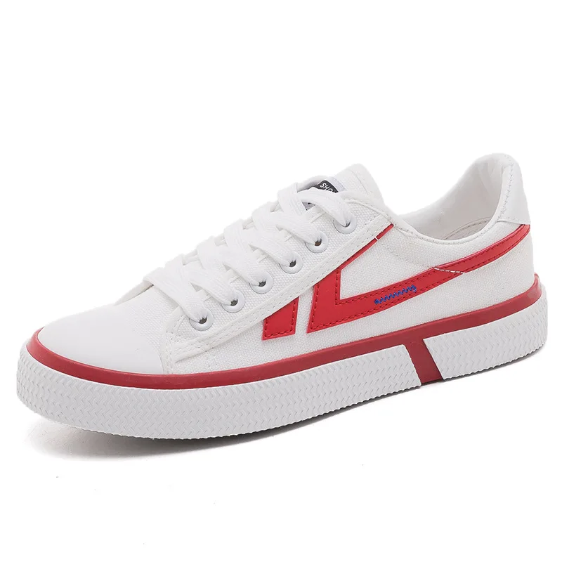 

Женские туфли с низким верхом, дышащие белые парусиновые туфли, модная универсальная повседневная обувь в Корейском стиле, лето