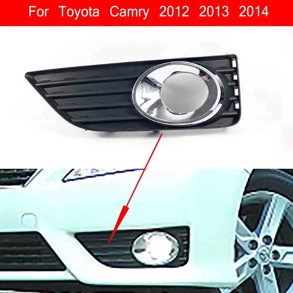 

Fog Light Cover For Toyota Camry 2012 2013 2014 Fog Lamp Shell Vent Car Front Bumper Grille Driving Lamp Cover
