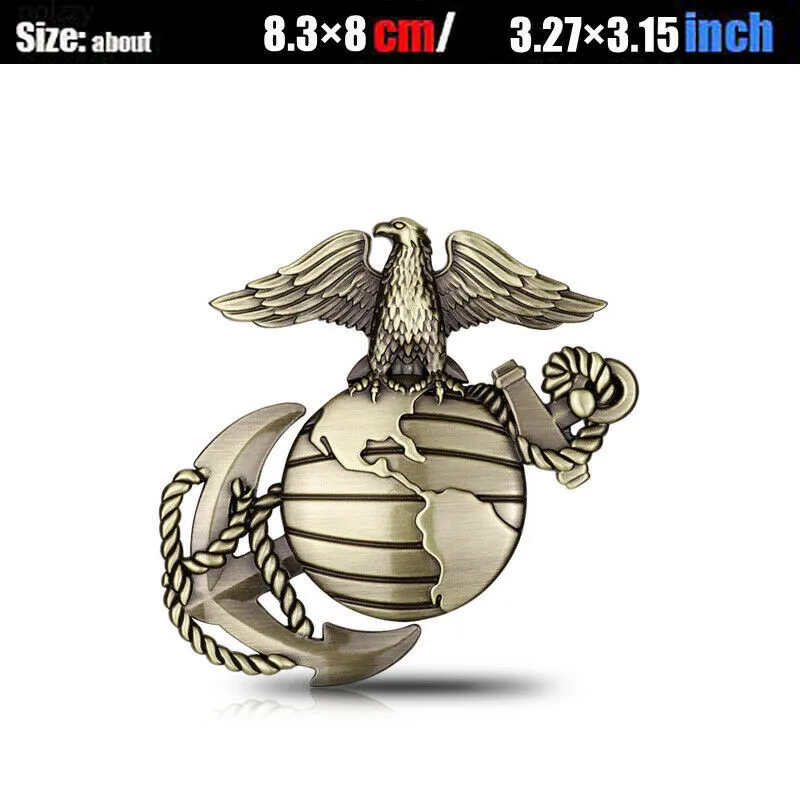 Автомобильная эмблема морской пехоты металлический значок для мотоцикла