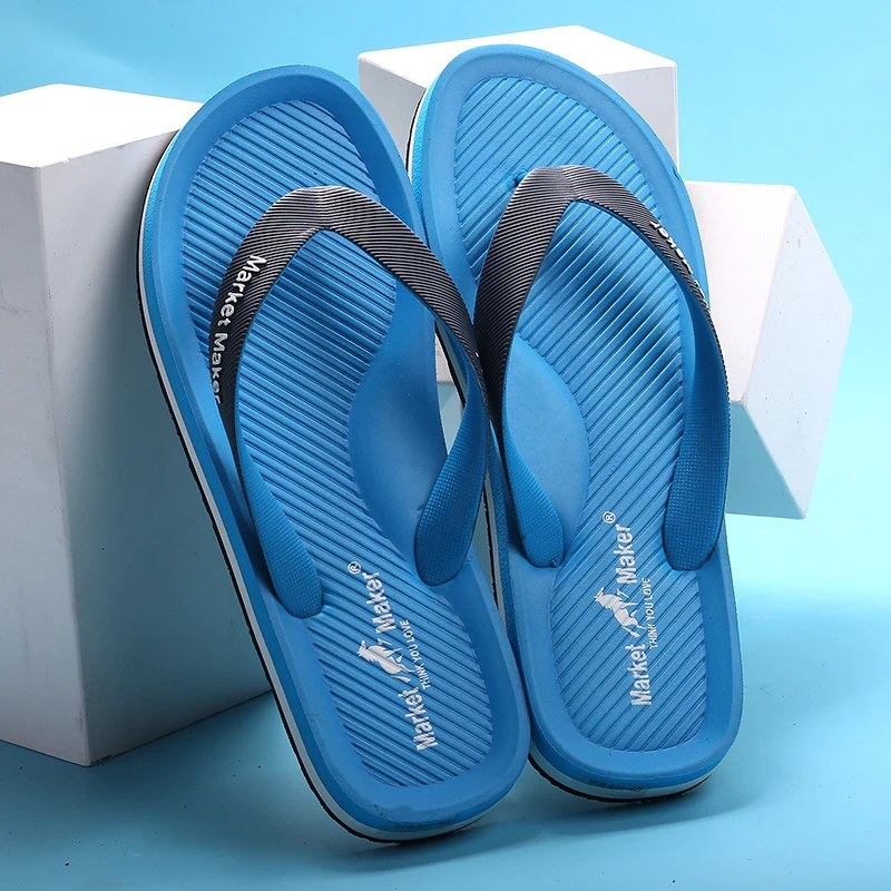 

Brand Men flip flops Summer Beach Sandals Slippers for Men Non-slip Slip-on Flats Shoes Men