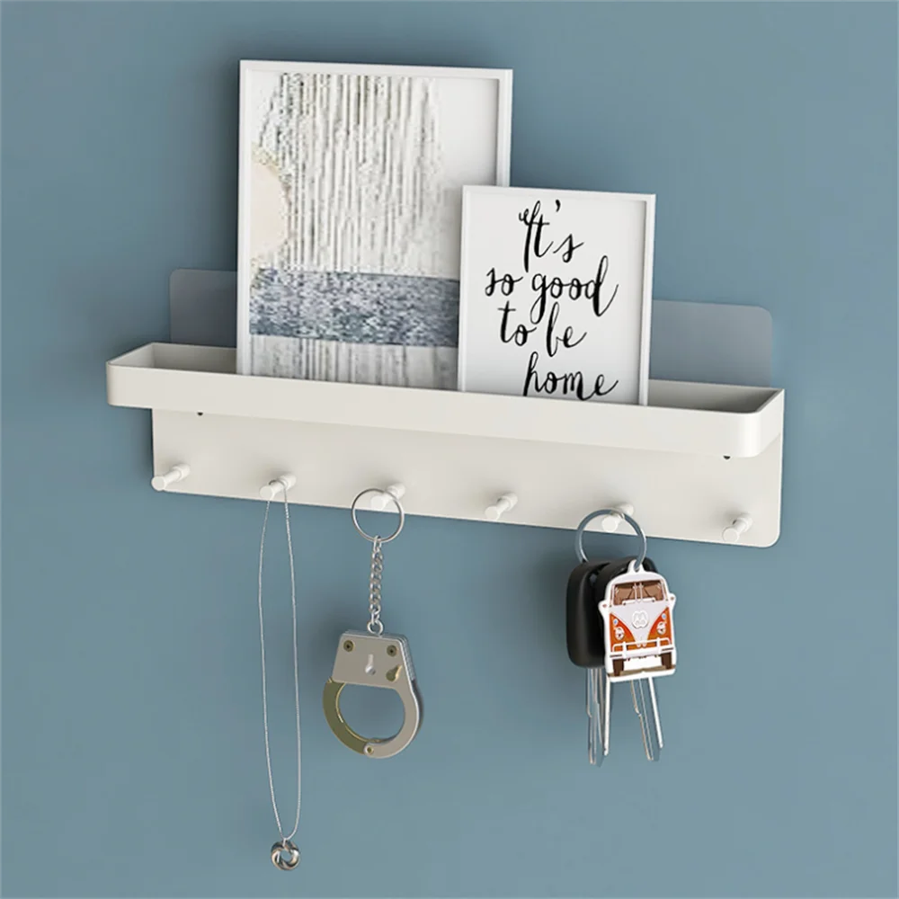 

Wall Hanging Wood Key Hanger Holder Coat Hook Hallway Home Space Saving Small Door Back Decorative Room Rack Stainless Steel