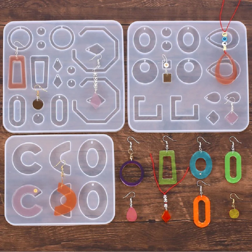 

243Pcs Earring Making Kit with 3Pcs Resin Earring Molds, 40Pcs Earring Hooks, 100Pcs Jump Rings for Resin Jewelry