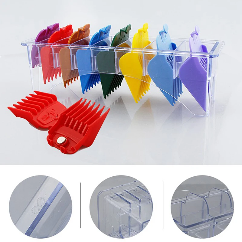 

8 /10 Grid Base Box For Universal Hair Clipper Limit Comb Guide Attachment Size Barber Replacement Hair Styling Tool Accessories