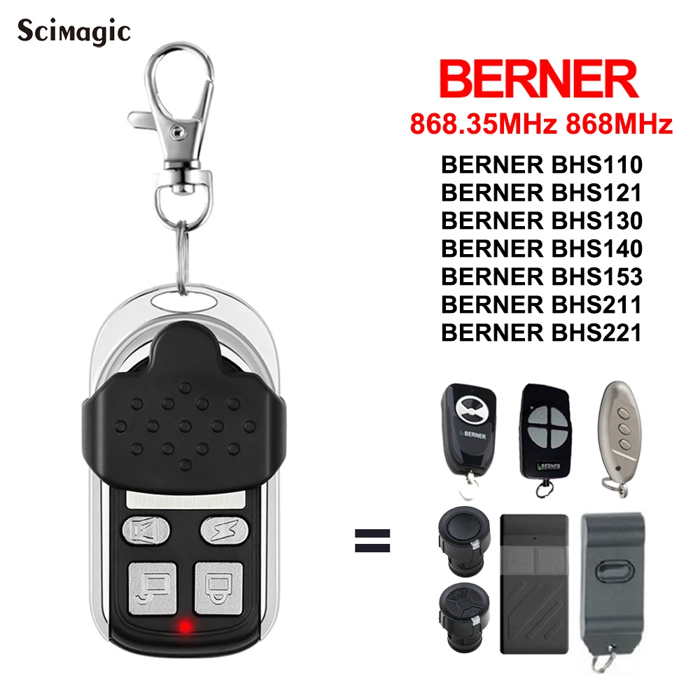 

DUPLICATE BERNER 868.35MHz BDS120 Garage Door Remote Control Replacement for BERNER Gate