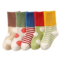 5 pairs cotton kids socks warm winter socks for baby girls cute cartoon newborn toddler socks casual sport boys socks 0 12 yrs