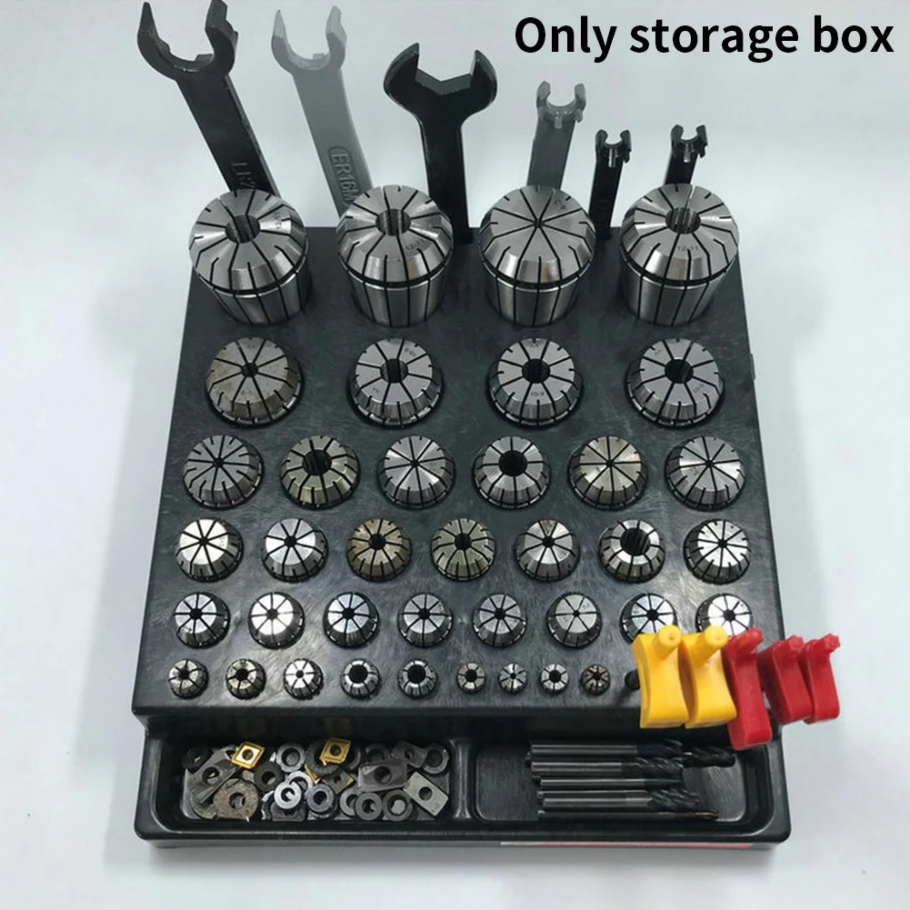 

Parts Collet Chuck Organizer Inserts Milling Stand Collecting Lathe Tool Probe CNC End Storage Box Durable For Wrench Cutter