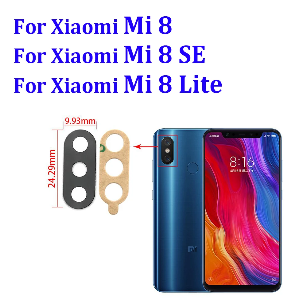Стеклянная крышка объектива для задней камеры Xiaomi Mi 10 9 8 lite Se A1 A2 A3 6 Note Pro шт. |