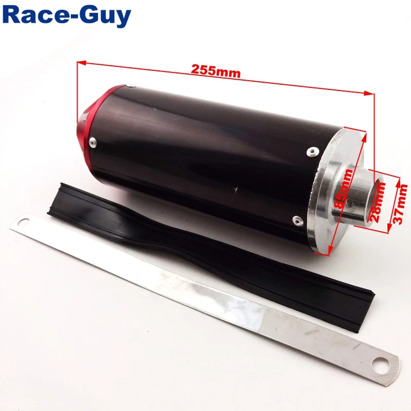 Алюминиевый красный 28 мм Глушитель для 50cc 70cc 90cc 110cc 125cc китайский Pit Trail Dirt Bike CRF50 XR50