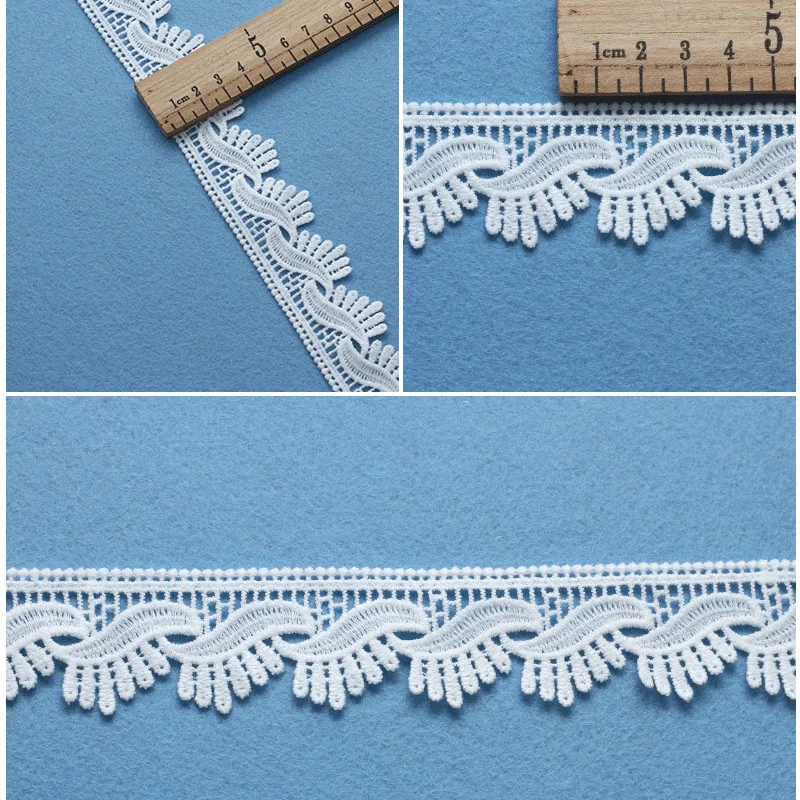 7 Yard/lot White Color Patchwork Cotton Crocheted Lace Ribbon Wedding Party Craft Apparel Sewing Fabric DIY dress Accessories |