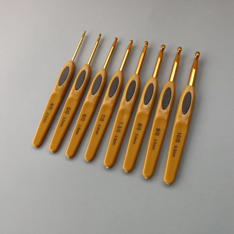 

Hot XD-8Pcs Handmade Crochet Hook Set Stitches Sewing Tool Home Knitting Needles Aluminum Alloy DIY Portable