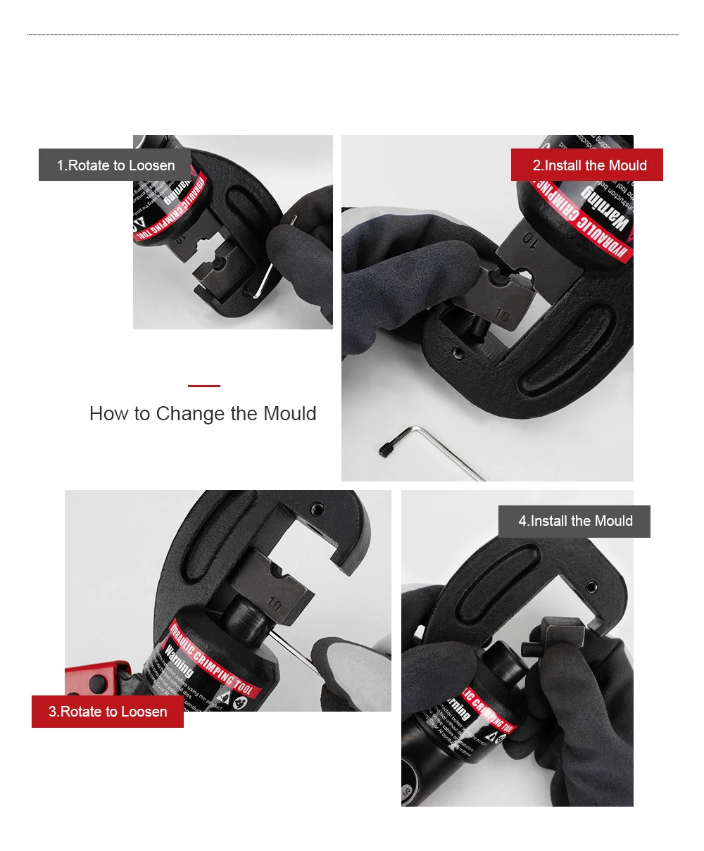 10-300 мм Диапазон обжима Гидравлический обжимной 16T давление hp-300