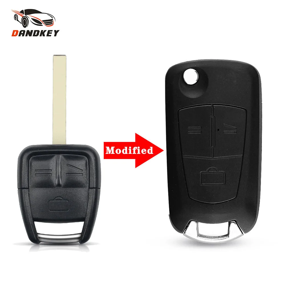 Dandkey 3 кнопки модифицированный флип чехол для ключа Opel Car Switchblade Vauxhall Astra Corsa Vectra