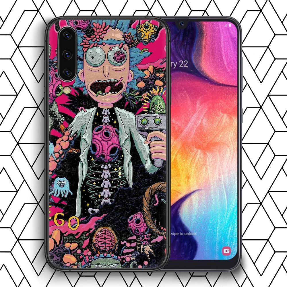 

Cartoon Rick Anime Morty Phone Case Cover For Samsung Galaxy A 8 10 11 20E 21 30 40 50 51 70 71 81 S black Cover Trend Bumper