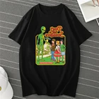 Женская футболка с забавным графическим принтом, черная Винтажная футболка в стиле Харадзюку, Y2k
