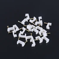 100 flat cable wire clips 467810 mm cable management rg6 cat6 rj45 electrical wire cord tie holder circle cable clips white