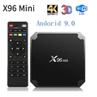 Новинка ТВ-приставка X96 mini Android 9.0 ТВ-приставка 2 Гб 16 Гб четырехъядерный процессор Amlogic S905W 2,4 ГГц беспроводной Wi-Fi 4K медиа-приставка телеприставка