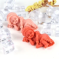 nightcap sleeping baby quiet silicone body mold non stick chocolate biscuit decorates 3d stereo diy practical gadget mould