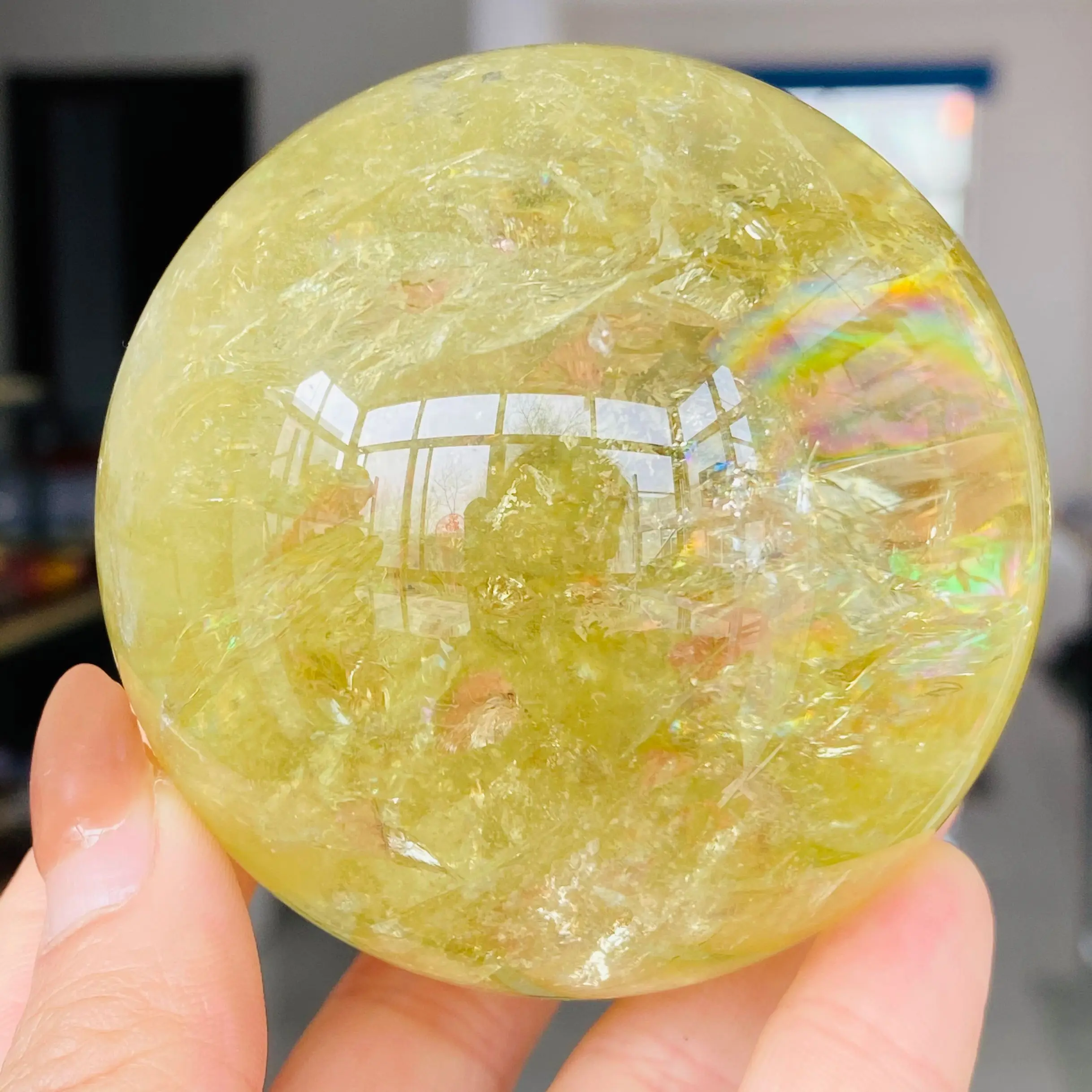 

Природный цитрин исцеляющая энергия Хрустальная Сфера Йога домашний декор