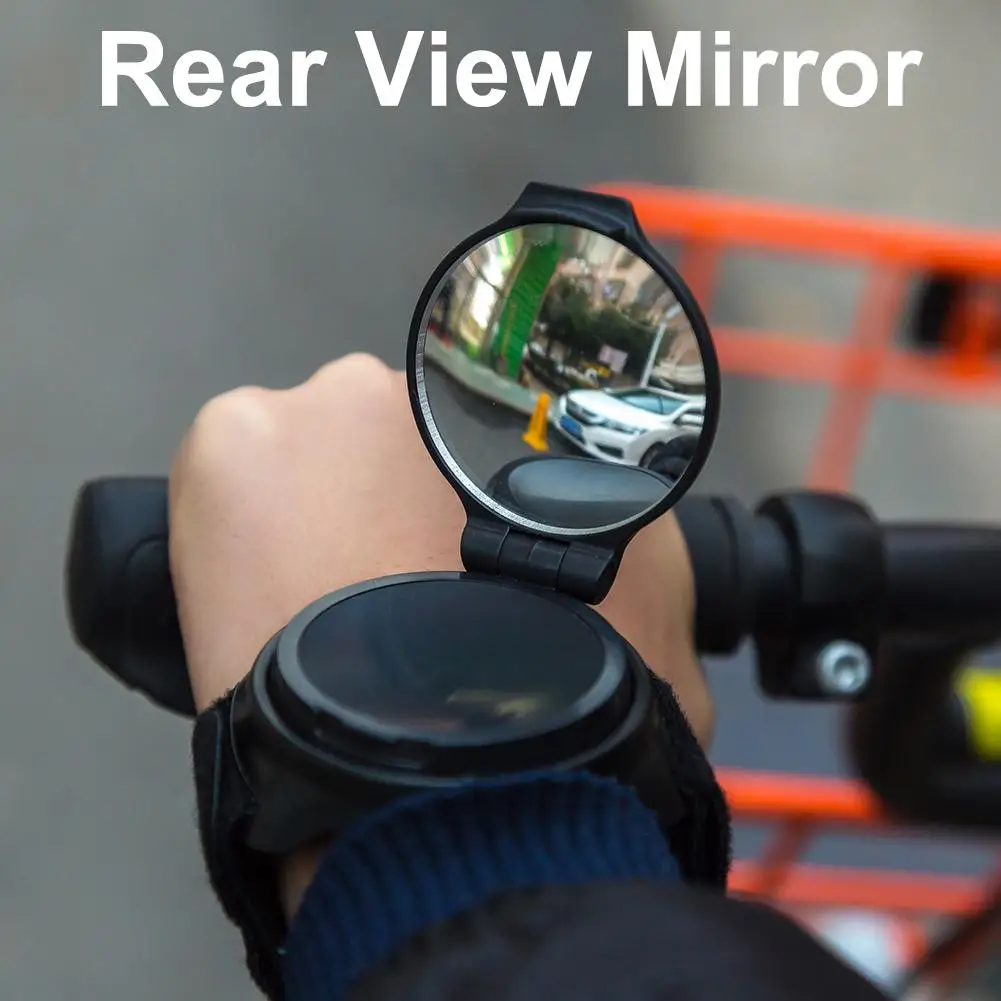

Universal Adjustable 360 Degree Rotating Bicycle Handle Rearview Mirror Mountain Bike Cycling Wrist Band Safety Rearview Mirror