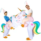 Хэллоуин, Рождественская вечеринка, косплей, надувной костюм единорога для взрослых, детский карнавальный костюм, нарядная одежда для ролевых игр с животными