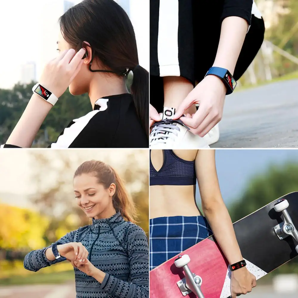 For DT58 1.14 Inch large Color screen Smart Recording Bracelet With Heart Rate ECG Blood Pressure IP68 Fitness Wrisatband | Электроника