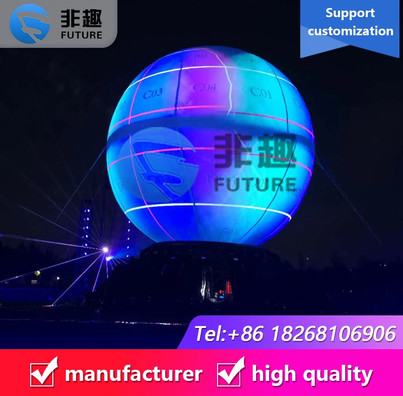 

Giant inflatable moon helium balloon for event with LED light