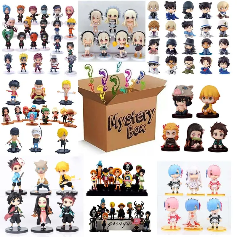 

Lucky Mystery Boxes Anime One Piece Figure Luffy Roronoa Kakashi Collection Model Surprise Toys Gifts Blind Box Kids Birthday