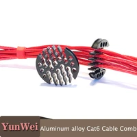 aluminum cat6 network cable comb for cable arrangement management cable comb router computer room cabinet wiring tool 30wires