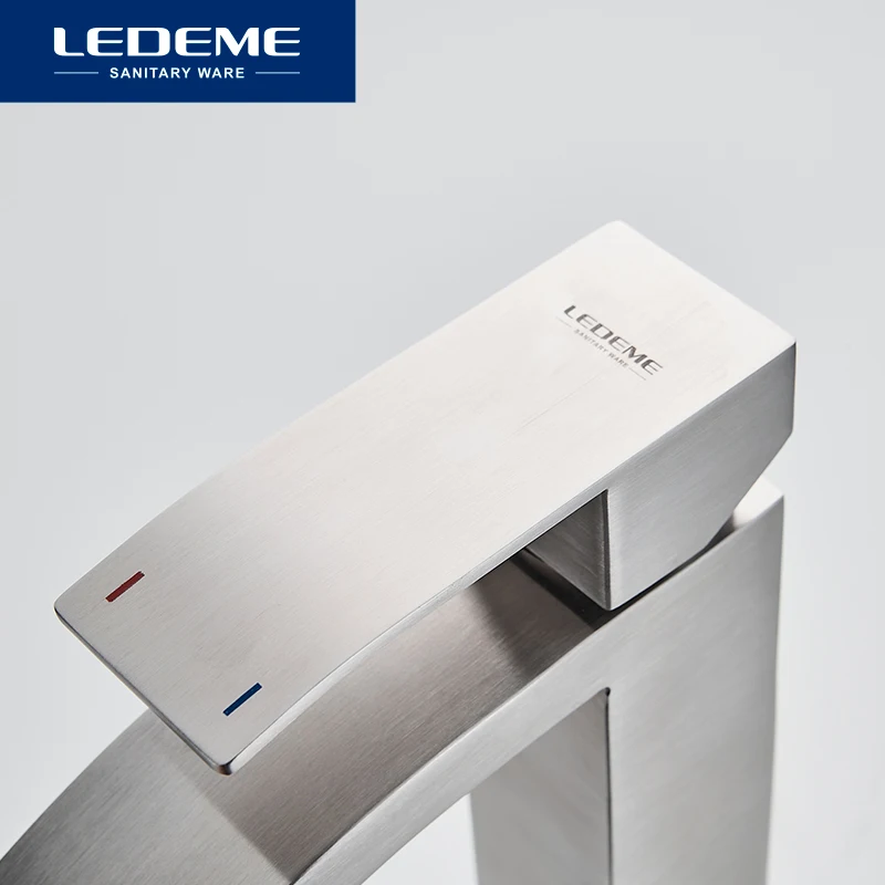 Смесители для умывальника LEDEME L71017 из нержавеющей стали кран раковины в ванную