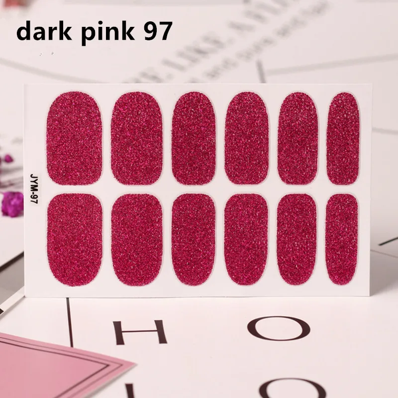 nail stickerdarkpink 1 лист полное покрытие носок дизайн ногтей Блеск Toenail стикер сверкающие наклейки ступни темно-розовый сексуальный Летний стиль Маникюр Прямая поставка - Цвет: nail stickerdarkpink