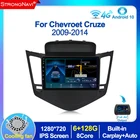 Автомагнитола 2DIN, 9 дюймов, 2.5D IPS экран, Android 10, GPS-навигация для Chevrolet Cruze J300 2009-2015, мультимедиа Carplay, Wi-Fi, 4G, Lte