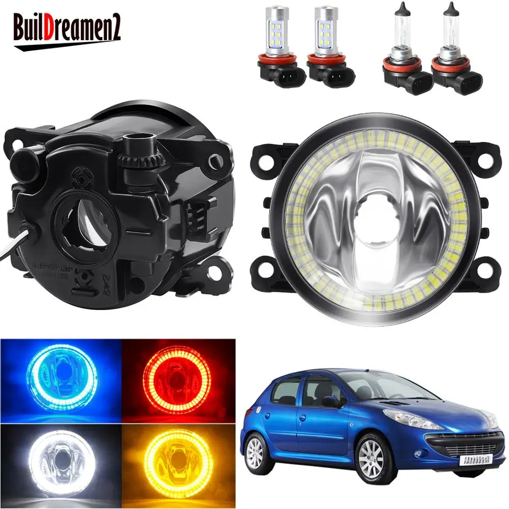Противотумансветильник Angel Eye в сборе для Peugeot 206 + T3E 2009 2010 2011 2012 противотуманные