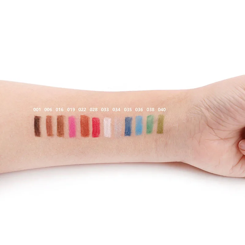 12 видов цветов Подводка для глаз Водостойкая бровей подводка Косметика макияж |