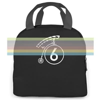 old skool hooligans tribute to the prisoner no 6 penny farthing mono newest cartoon women men portable insulated lunch bag