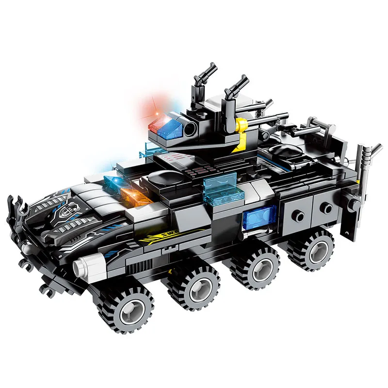 700 + шт городской полицейский участок строительные блоки для спецназ команда