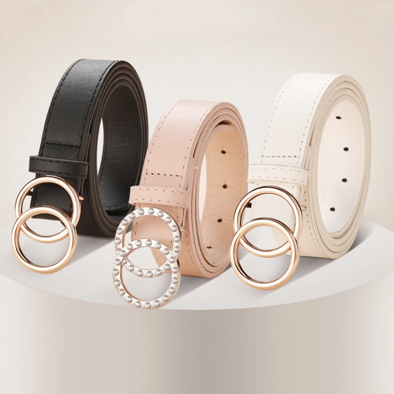 

Black leather belt woman waist rhinestone belts for women luxury brand cinturon mujer G belt strass inlaid jeans ceinture strap