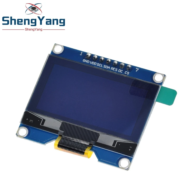 TZT 1.54 inch 7PIN White Blue OLED Screen Module SSD1309 Drive IC Compatible for SSD1306 SPI Interface 128*64 | Электронные