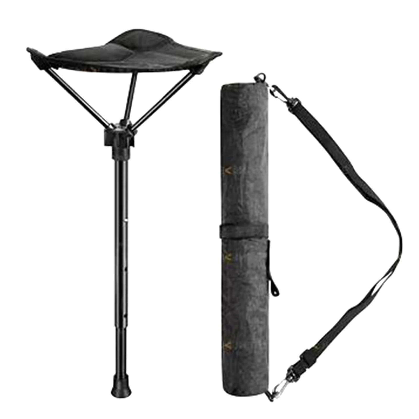 Seat post adjustable seat folding stool aluminum alloy pole chair outdoor portable ABS strong and lightweight | Спорт и развлечения