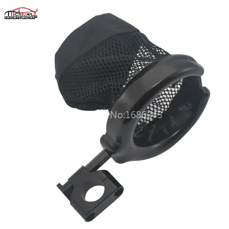 Comprar Portavasos Negro Para Manillar De Motocicleta, Soporte De Metal Cromado Para Bebidas, Apto Para Harley Touring