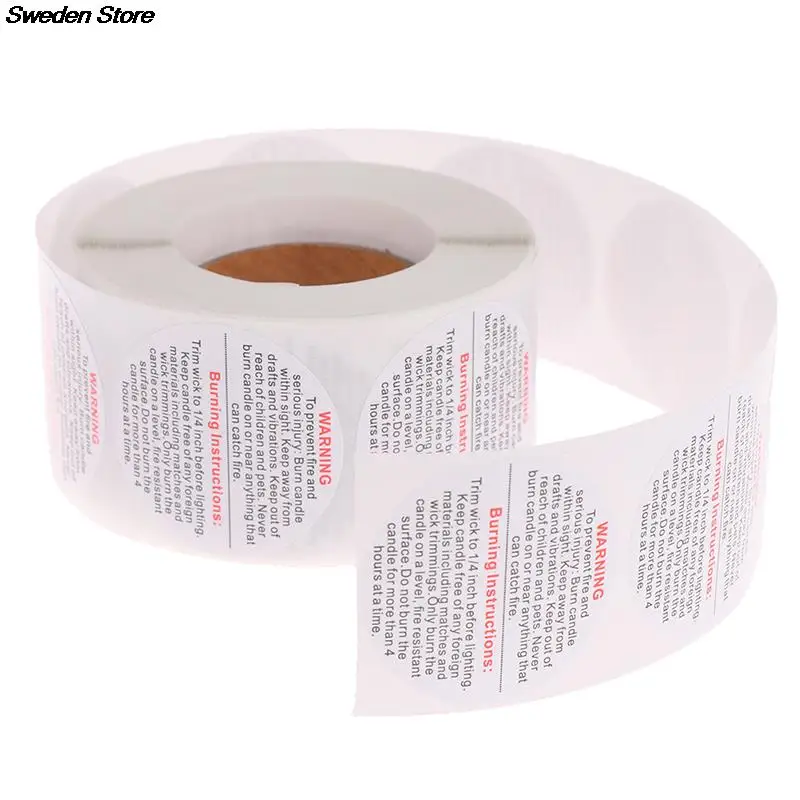 500 шт./рулон Предупреждение предупреждающие этикетки для свечей | Дом и сад