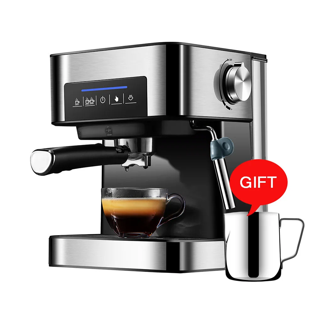 

1.5L 220V 20Bar Espresso Coffee Maker Machine Small Semi Automatic Italian Coffee Maker With Steam Fancy Milk Foam Maker