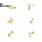 BOAKO змея Форма 1 шт. 925 стерлингового серебра серьги для женщин Золотая Сережка-гвоздиксеребро ювелирные изделия пирсинг уха Необычные 2021 тенденция