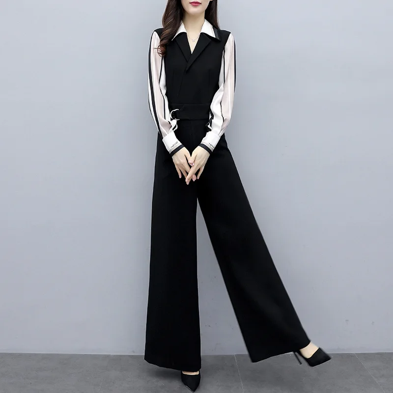 Han edition модные женские комбинезоны весна 2020 Новый Повседневный черный комбинезон