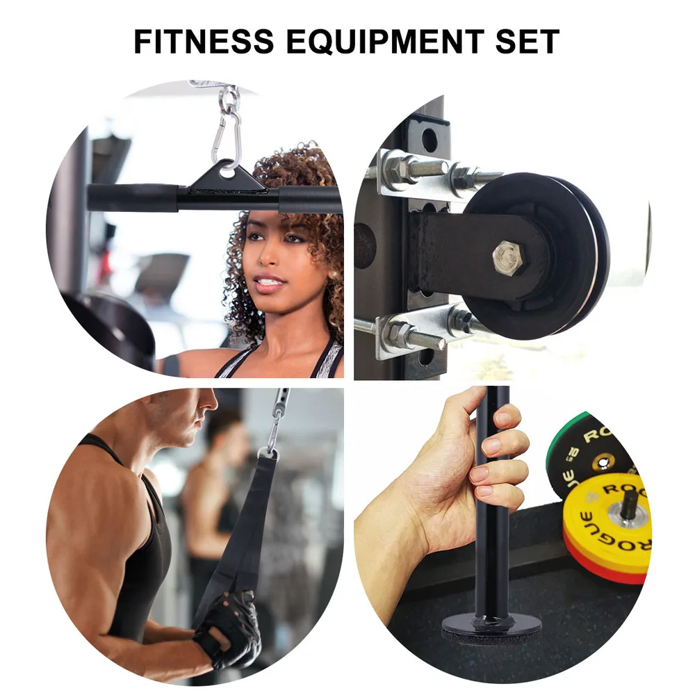 

9pcs Pulley Cable Machine Attachment System Hand Strength Training Equipment